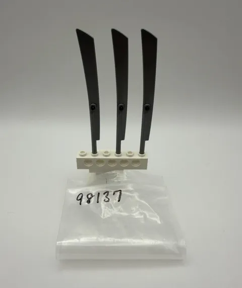 LEGO Part 98137 - Propeller/sword Blades, flat silver - 3pcs