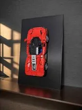 Carbon Fiber Edition Wall Mount Display For All LEGO®️ Technic Car Sets.