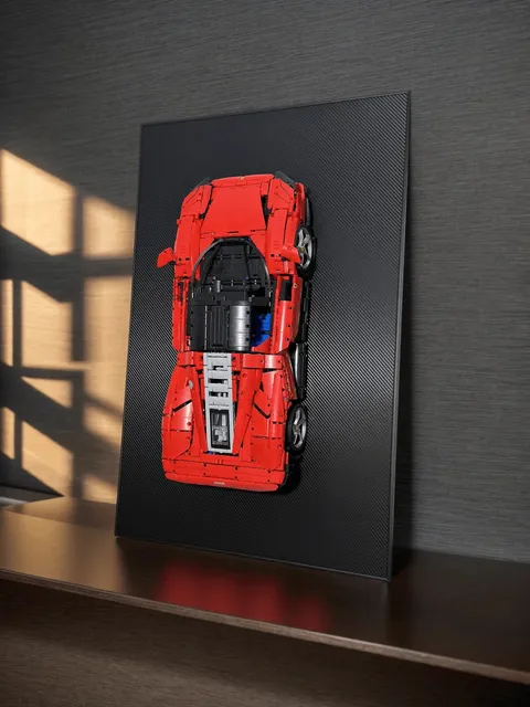 Carbon Fiber Edition Wall Mount Display For All LEGO®️ Technic Car Sets.