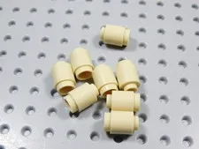 LEGO Lot of 8 Tan 1x1 Round Bricks w/ Open Center BO