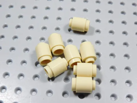 LEGO Lot of 8 Tan 1x1 Round Bricks w/ Open Center BO