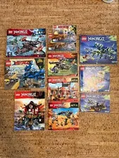 Lot of 11 LEGO NINJAGO Movie & Masters of Spinjitzu Manual Instruction Booklets