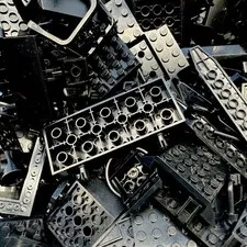 Lego Lot by Color BLACK 1/2 LB Pound 200 Pieces Sorted Bulk - BUY MORE & SAVE!