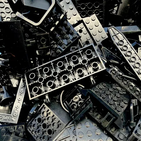 Lego Lot by Color BLACK 1/2 LB Pound 200 Pieces Sorted Bulk - BUY MORE & SAVE!
