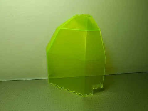 Lego 2409 Panel 10 x 10 x 12 Quarter Dome Trans Neon Green Mega Core. WORN.