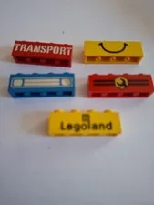 No 295 5 x Lego Basic 1x4 3010 Printed