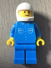 LEGO but017 Shirt with 6 Buttons - Blue, Blue Legs, White Classic Helmet