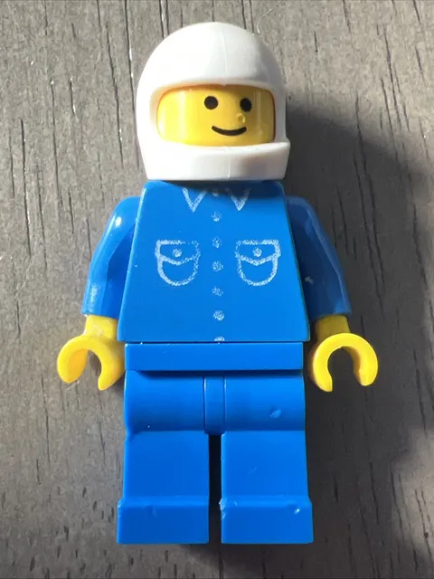 LEGO but017 Shirt with 6 Buttons - Blue, Blue Legs, White Classic Helmet