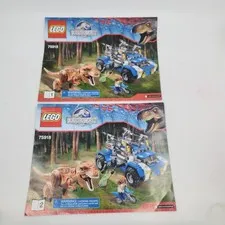 Lego Jurassic World T Rex Tracker #75918 1 & 2 Instruction Books Pre-owned