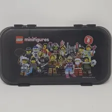 LEGO Mini Figures Storage Case Black Minifigure Carrying Box Organizer Display