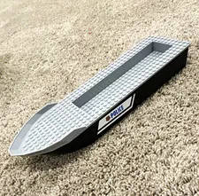 LEGO Police Boat Hull Base Light Gray/Black Printed "POLICE" - 1 Plastic Piece