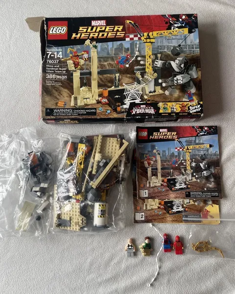 LEGO Marvel 76037 Rhino And Sandman Super Villain Team-Up Complete Set In Box
