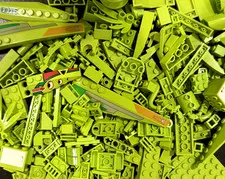Lego Bright Yellow Green Lot of 250+ pieces (lime green) bulk - 10 oz