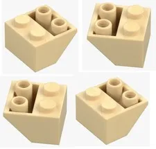 LEGO ® 4x slope negative 2x2 beige brick yellow 76959 6622621 invert New