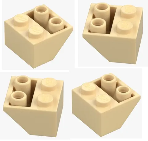 LEGO ® 4x slope negative 2x2 beige brick yellow 76959 6622621 invert New