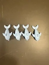 LEGO Light Blue Dolphin Animal Figure Lot of 4 Minifigure Sea Ocean Friends