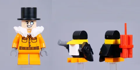 LEGO Penguin Minifigure with Penguin Robots 76300 Batman Arkham Asylum BRAND NEW