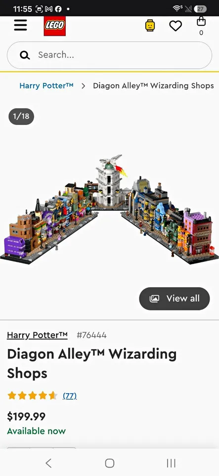 LEGO Harry Potter 76444 Diagon Alley Wizarding Shops 2750pcs 18+ 2025