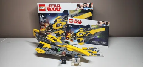 LEGO Star Wars Anakin's Jedi Starfighter (75214) COMPLETE W/ MINFIGS, MANUAL BOX