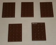 LEGO NEW 4x6 Reddish Brown Plate (5x) 4271874 Brick 3032
