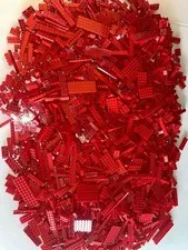 Lego Red 73 oz / 4.5 LB Pound Bulk Lot Plates Bricks & More New/Used