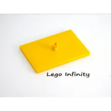 3 LEGO Yellow Train Plate 4 x 6 Bogie without Reinforcement 18626 4025, 3 Pieces