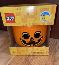 LEGO Pumpkin Storage Head Container Small by Room Copenhagen Brand New