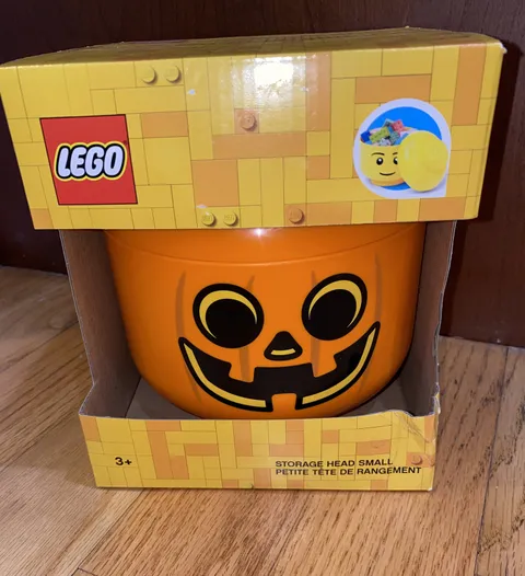 LEGO Pumpkin Storage Head Container Small by Room Copenhagen Brand New