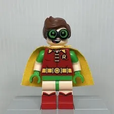 LEGO Batman Movie sh0315 Robin Green Glasses Smile / Scared Pattern Minifigure