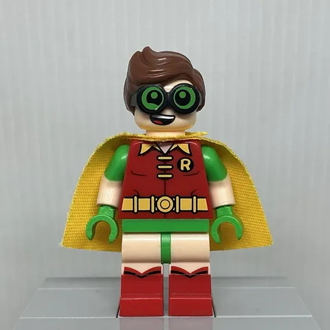 LEGO Batman Movie sh0315 Robin Green Glasses Smile / Scared Pattern Minifigure