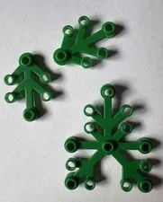 Vintage LEGO Green Plant Leaves 2417 2423 Tree Foliage Parts Lot of 3
