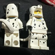 LEGO Minifigure Dalmatian Dog Costume Spotted Outfit Lot of 2