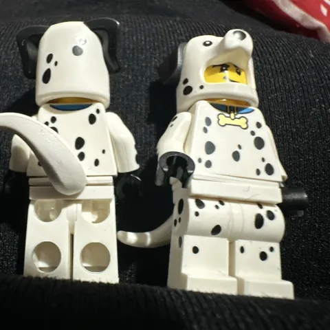 LEGO Minifigure Dalmatian Dog Costume Spotted Outfit Lot of 2