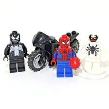 LEGO Marvel Venom Spider-Man Minifigure Lot Genuine LEGO w/ Motorcycle
