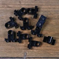 LEGO Black Technic Pin Connector Plate with Hole on Bottom Part No. 32529