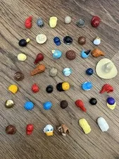 LEGO Minifigure Hair Hat Helmet Accessory Lot 43 Pieces Mixed Bulk