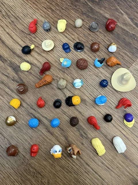 LEGO Minifigure Hair Hat Helmet Accessory Lot 43 Pieces Mixed Bulk
