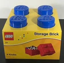 LEGO Box BLUE STORAGE BRICK 5001383 Stackable Container 4 Stud Knobs 10"x10" NEW