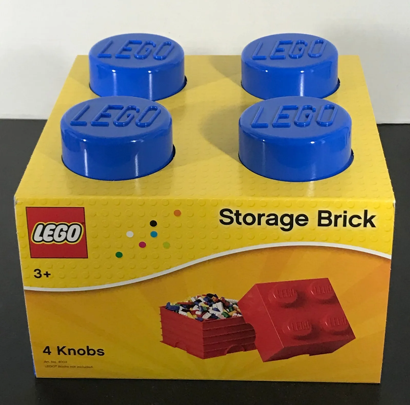 LEGO Box BLUE STORAGE BRICK 5001383 Stackable Container 4 Stud Knobs 10"x10" NEW