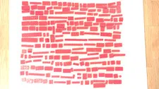 LEGO 200 RED & RED COLOR VARIATIONS BLOCKS & SPECIALTY PARTS/PIECES