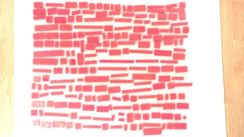 LEGO 200 RED & RED COLOR VARIATIONS BLOCKS & SPECIALTY PARTS/PIECES