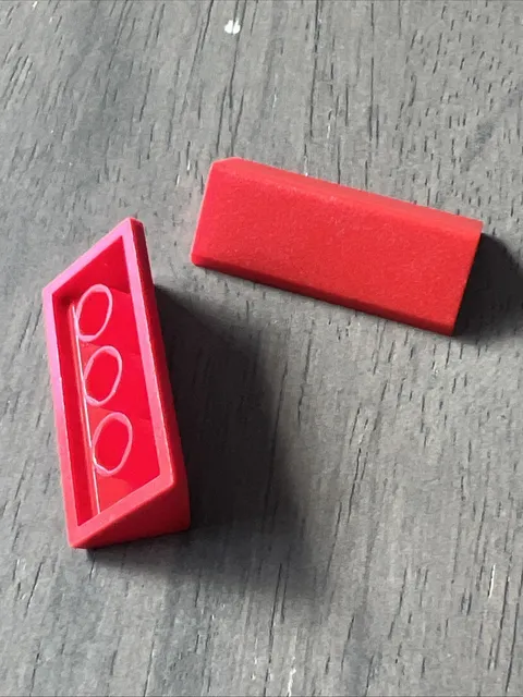 LEGO 3041 Red Slope 45 2 x 4 Double 2 Pieces