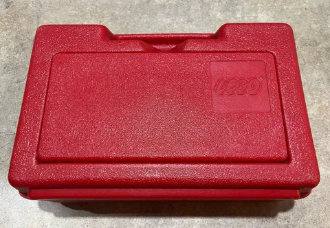 Vintage 1980’s LEGO Red Plastic Carrying Case 11.5 x 7.5 x 4 Excellent Condition