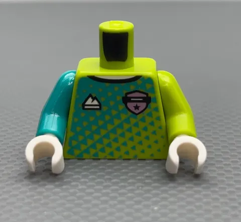 LEGO Minifigure Torso Lime Soccer Jersey #1 Series 29 Soccer Goalkeeper