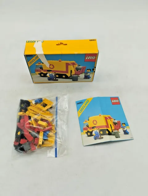 LEGO 6693 Recycle Truck with Original Box Horses Classic Town Vintage 80s 6386