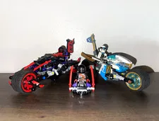 Lego Ninjago 70639 Street Race of Snake Jaguar 99% Complete, Missing Oni Mask