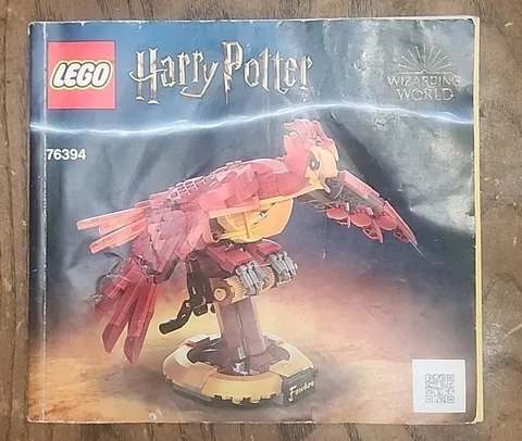 Lego Harry Potter Fawkes Phoenix # 76394 Instruction Manual Only - Free Shipping