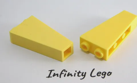 5 LEGO Light Bright Yellow Slope 75 Degree 1x2x3 Inverted with Hollow Stud 2449