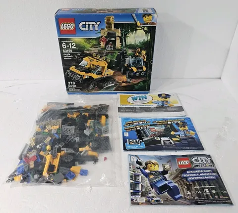 2017 Lego City Set 60159 Jungle Half-track Mission 378 Pcs COMPLETE Booklets Box