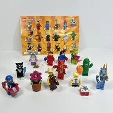 LEGO Minifigures 40 Years Series 18 Set Lot Of 12 Dragon Suit Party Clown Cactus